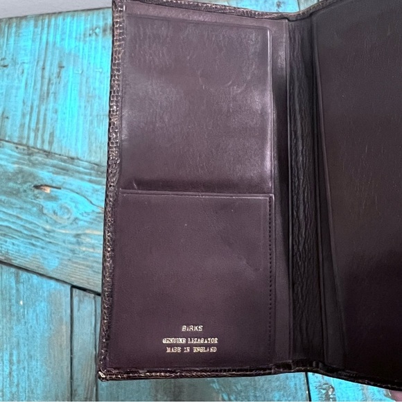 Vintage Birks Genuine Lizagator Brown Cheque book - Picture 12 of 14